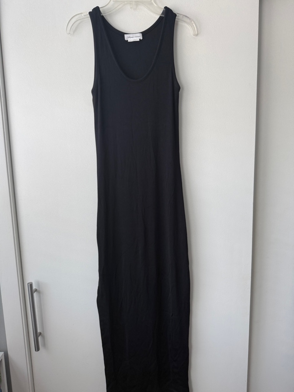 Lovers + Friends Taupe Ribbed Knit‎ Bodycon Maxi Dress 12” Slit Size Medium